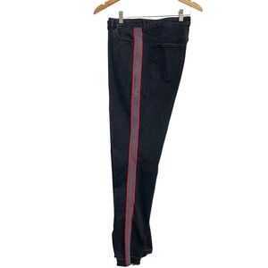 LOGO By Lori Goldstein Bootcut Tuxedo Striped Jeans Sz 18W